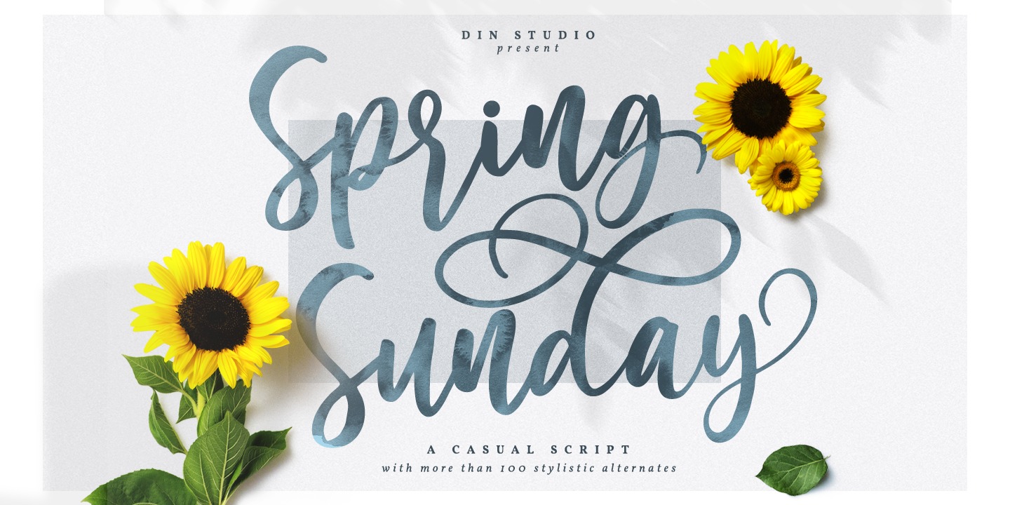 Przykład czcionki Spring Sunday